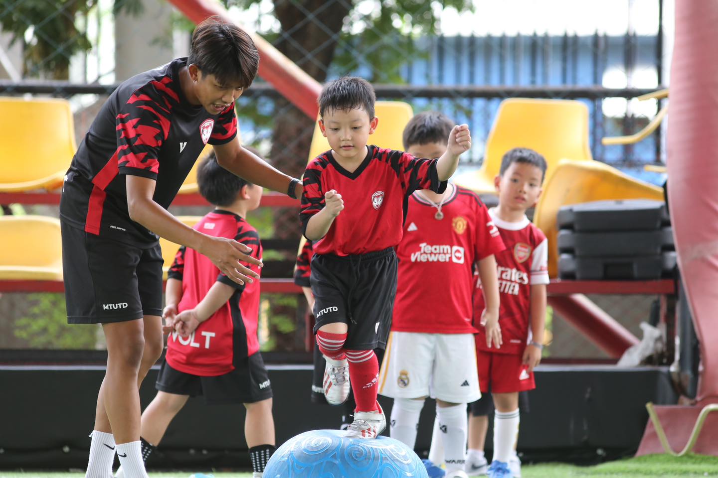 MTUTD Soccer School in action