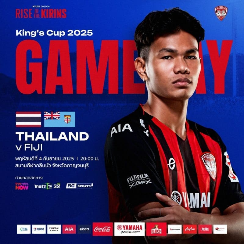 Thailand National Team vs Fiji - King's Cup