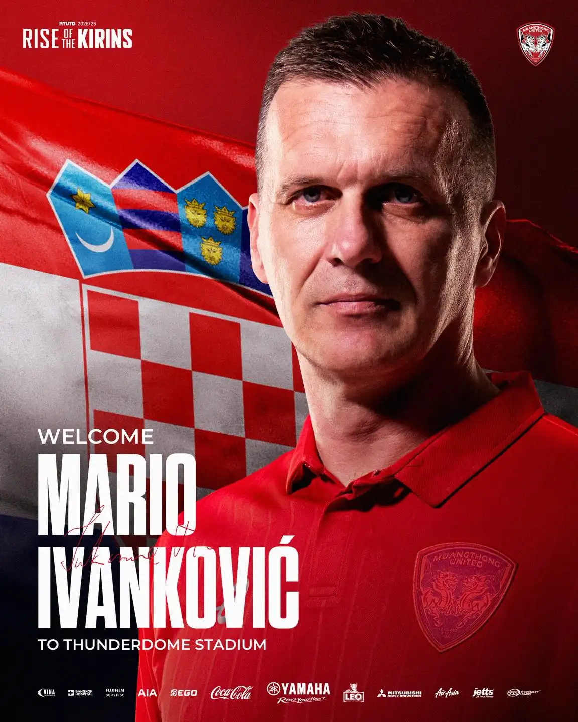Muangthong United Appoint Mario Ivanković as New Head Coach | Kirin Welcome Croatian Tactician