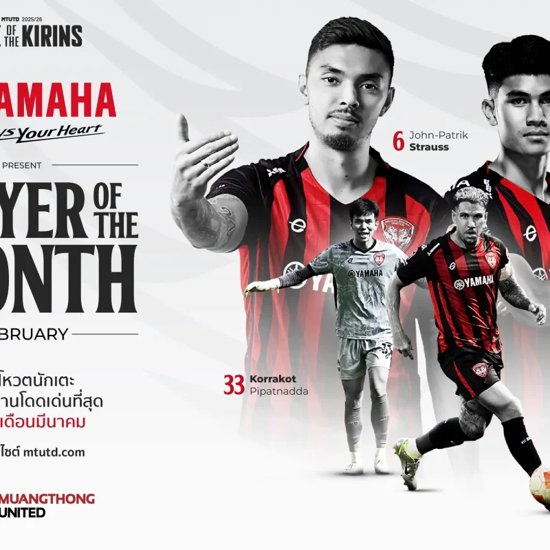 Muangthong United Player of the Month – March 2026